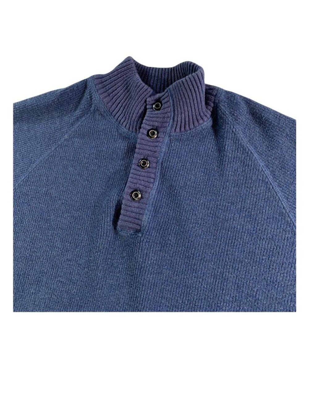 Tommy Bahama Men’s 1/4 Button Thermal Sweater Navy Blue • Medium